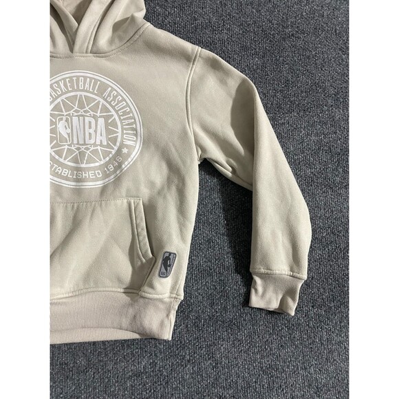 NBA Boys Youth Gray Pullover Hoodie Size Small (7-8) Fleece Front Pocket - Picture 3 of 11